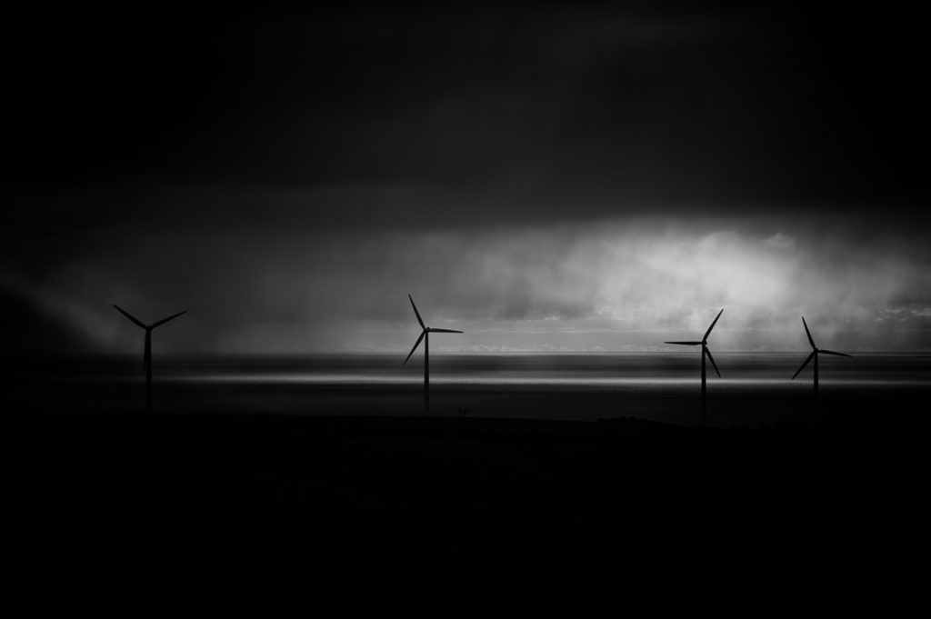 Cape Jervis, South Australia, in the rain near sunset.