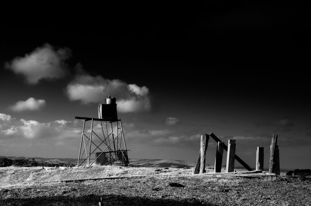 Farm artifacts at sunset, Fleurieu Peninsula