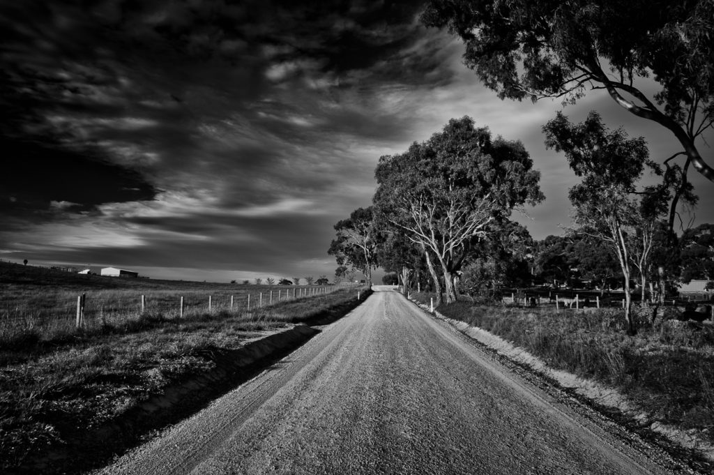 A dirt road, a winter's day, rural South Australia