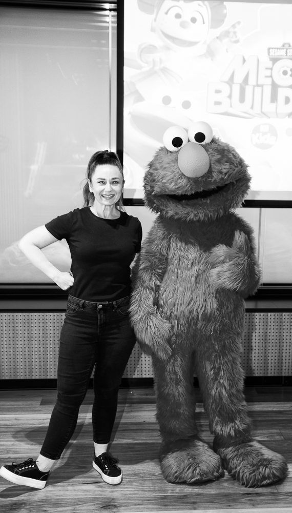 A member of the Adelaide science team and Elmo, Adelaide 2022
