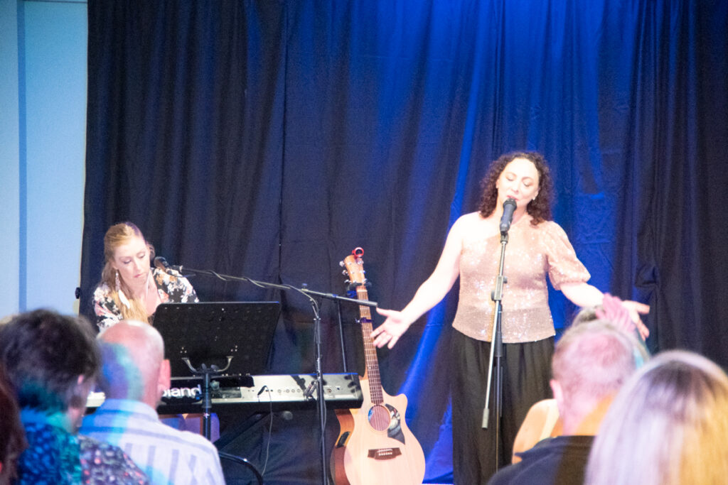 Deborah Brennan and Melanie Zed in 'Crowded Blouse' Adelaide Fringe show, 2023 -- photography by Lee Hopkins