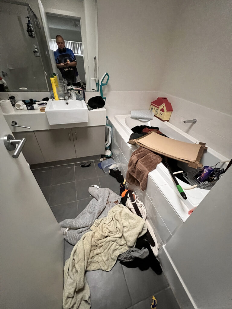 Mitch Vahldieck -- the upstairs bathroom and toilet, 2023