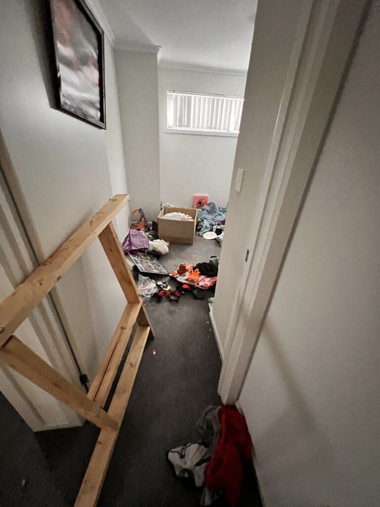 Mitch Vahldieck -- looking in the boy's bedroom, 2023 