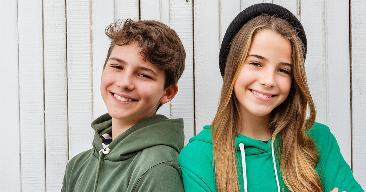 David and Rachel Millward, twins and 15 years old